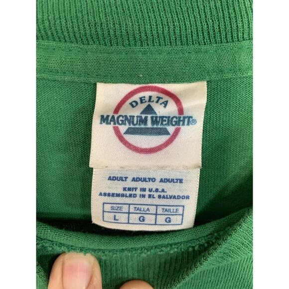 Vintage 2006 Get Lucky (Charms) Leprechaun General Mills Green Delta T Shirt L - Picture 5 of 5